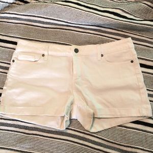 White Denim Paige Shorts